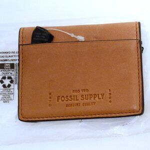 New Leather Fossil Magnetic Front Pocket Cash Billfold Card Wallet
